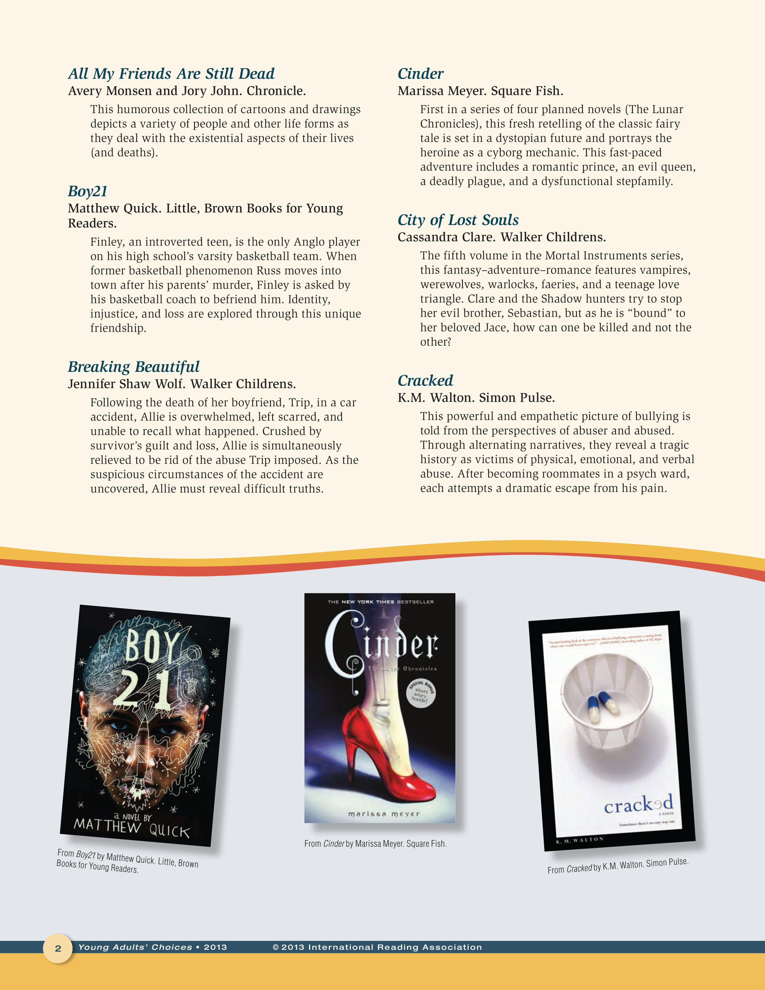 Young Adults' Choices Reading List - 2013