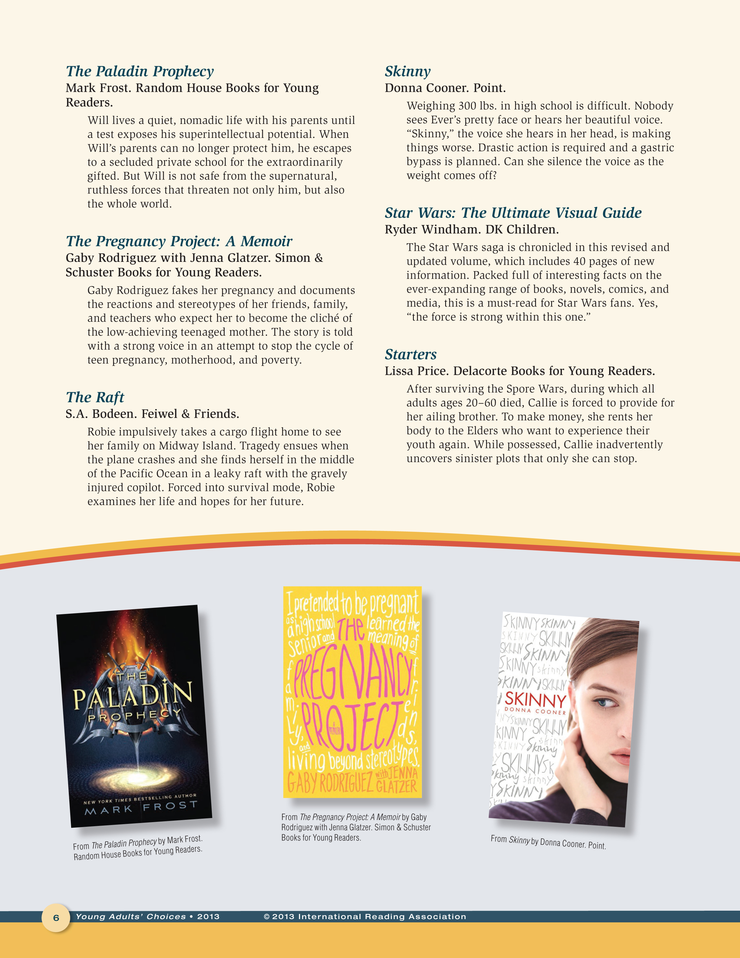 Young Adults' Choices Reading List - 2013